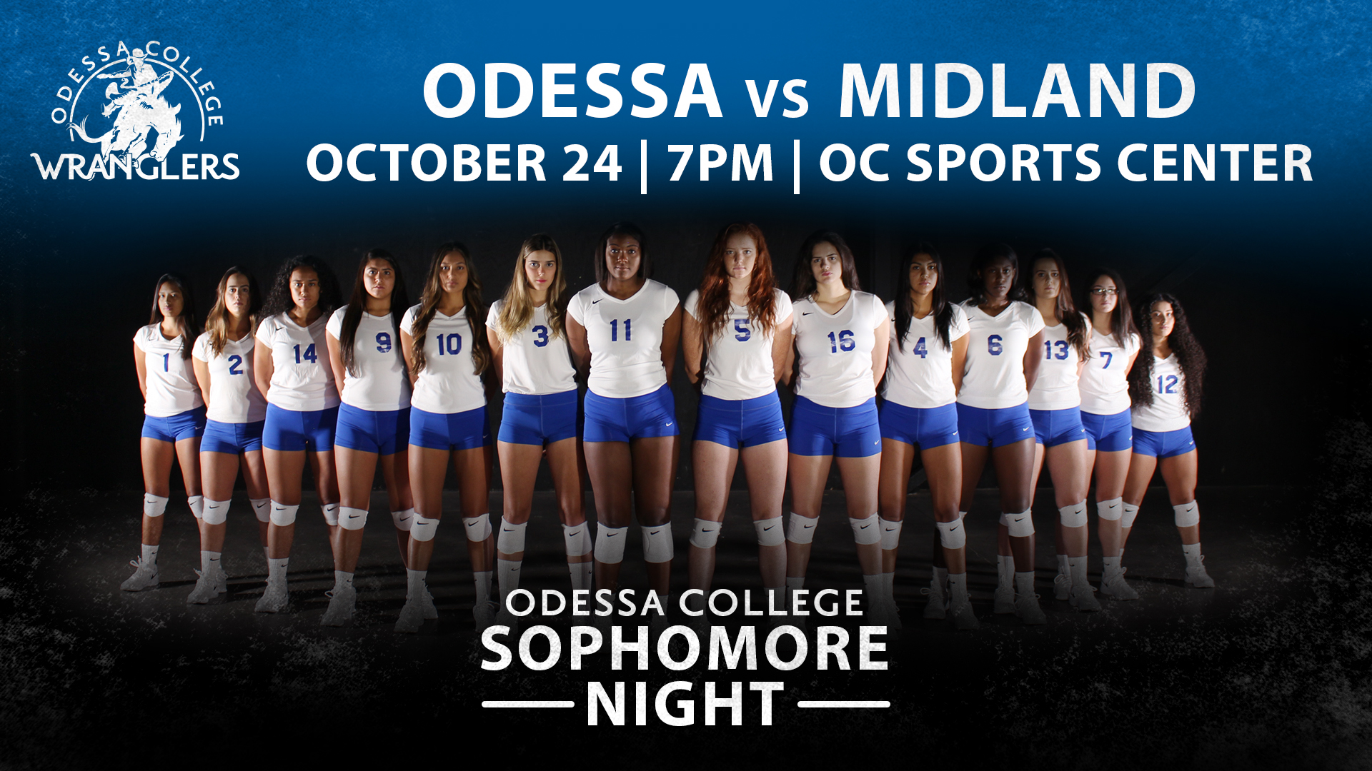 Volleyball takes on Midland College on Sophomore Night and Blue Out