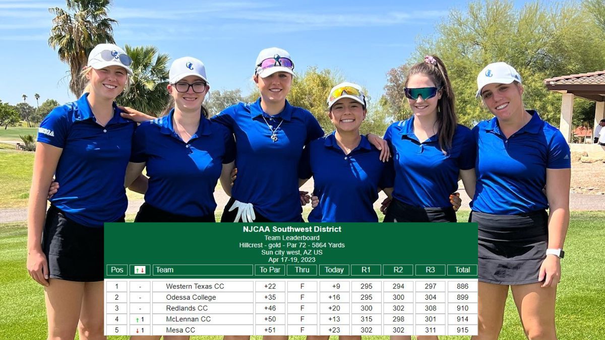 Women's Golf Places Second at NJCAA Southwest District Championship