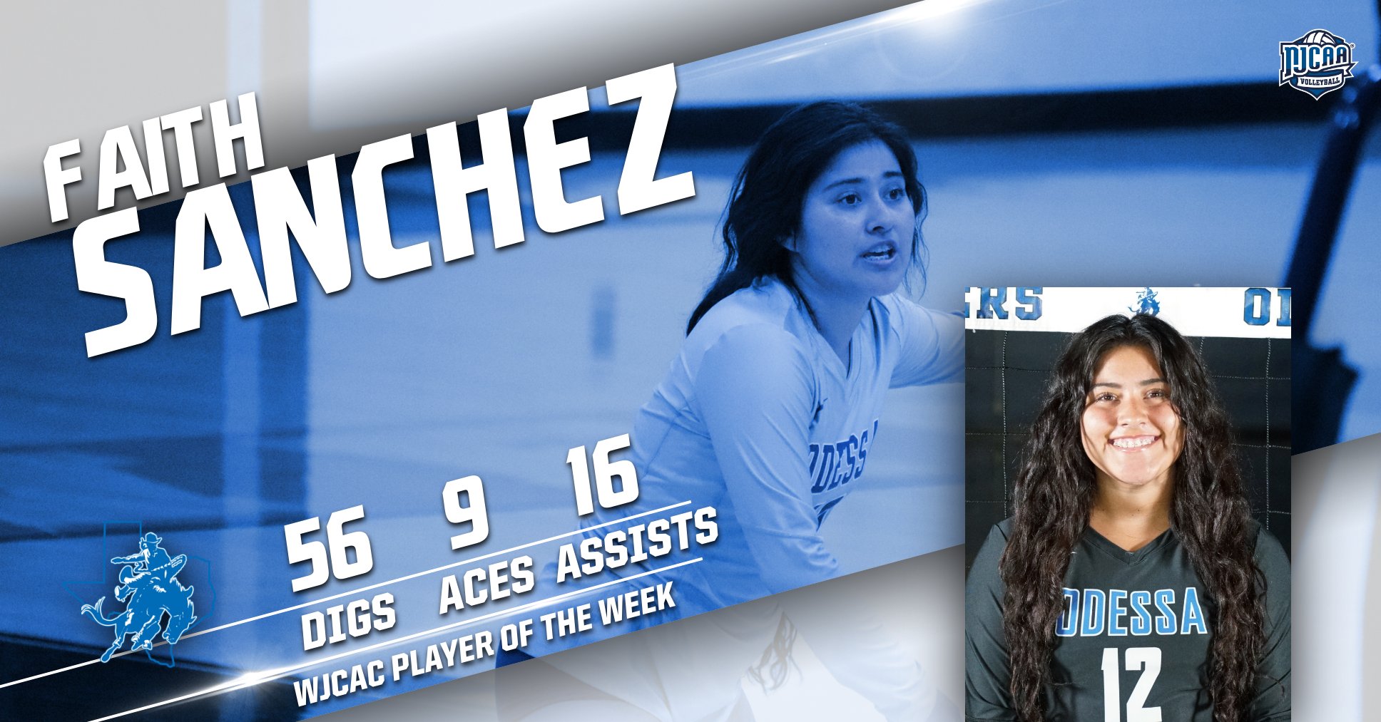Faith Sanchez named WJCAC Volleyball Defensive Player of the Week